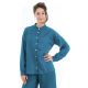 Chemise manches longues femme bleu petrole face