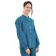 Chemise manches longues femme bleu petrole