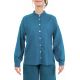 Chemise manches longues femme bleu petrole zoom