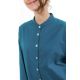 Chemise manches longues femme bleu petrole