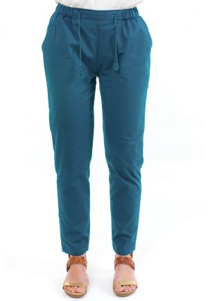 Pantalon droit carotte cool chic femme zoom