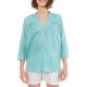 Top blouse coton et nacre Aqua zoom