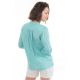 Top blouse coton et nacre Aqua