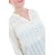 Blouse femme broderies et boutons nacre