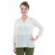 Blouse femme broderies et boutons nacre face