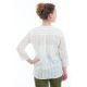 Blouse femme broderies et boutons nacre