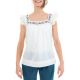 Top femme broderies et manches volantees zoom