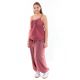 Top debardeur dentelle nacre rose