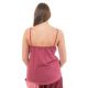 Top debardeur dentelle nacre rose