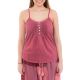 Top debardeur dentelle nacre rose zoom