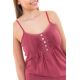 Top debardeur dentelle nacre rose