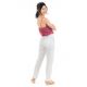 Top debardeur dentelle nacre rose