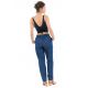Pantalon jean denim sans fermeture