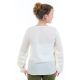 Blouse col tunisien plis et pampilles