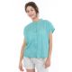 Top chemisier femme broderies et nacre face