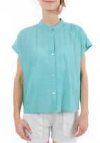 Top chemisier femme broderies et nacre zoom