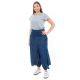 Sarouel jupe culotte blue jean denim face