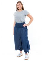 Sarouel jupe culotte blue jean denim face