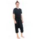 Pantacourt sarouel bermuda noir casual homme
