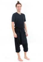 Pantacourt sarouel bermuda noir casual homme