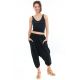 Pantacourt sarouel bermuda noir casual femme