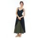 Robe longue army green princess face