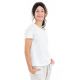 Top tee shirt femme broderie fleur ecru