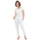 Pantalon carotte femme broderies ethniques face