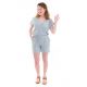 Combishort effet cache coeur jersey gris