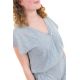 Combishort effet cache coeur jersey gris