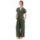 Combinaison pantalon femme saharienne kaki face