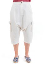 Sarouel bermuda cargo mixte natural zoom