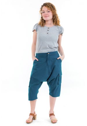 Sarouel bermuda cargo homme petrole face
