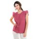 Top femme manches volantees dos original