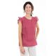 Top femme manches volantees dos original face