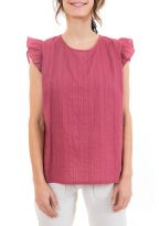 Top femme manches volantees dos original zoom