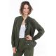 Chemise femme kaki manches longues ouverte