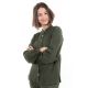 Chemise femme kaki manches longues face