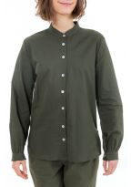 Chemise femme kaki manches longues zoom