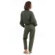 Chemise femme kaki manches longues