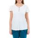 T-shirt femme manches courtes jersey ecru zoom
