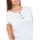 T-shirt femme manches courtes jersey ecru