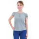 Tee-shirt femme jersey manches courtes gris face