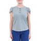 Tee-shirt femme jersey manches courtes gris zoom