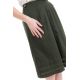 Jupe midi retro kaki Leana
