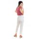 Pantalon carotte casual zen ecru