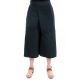 Pantalon raccourci trois quarts large noir zoom