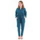 Combinaison pantalon style saharienne bleu face