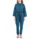 Combinaison pantalon style saharienne bleu zoom
