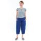 Pantacourt bouffant femme bleu royal face